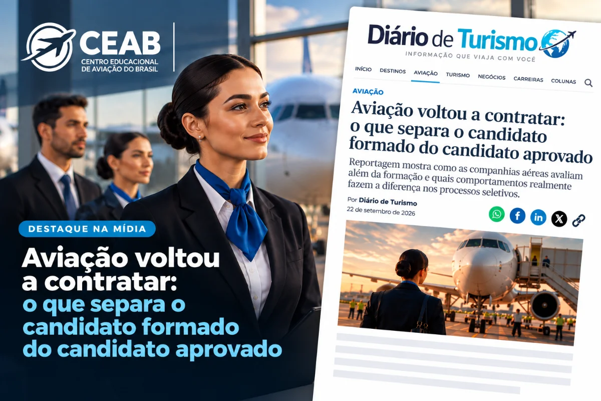 Aviação voltou a contratar: o que separa o candidato formado do candidato aprovado Com LATAM, Gol e Emirates recrutando no mesmo semestre, cresce a fila de quem