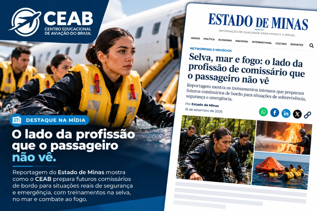 Selva, mar e fogo: o lado da profissão de comissário que o passageiro não vê