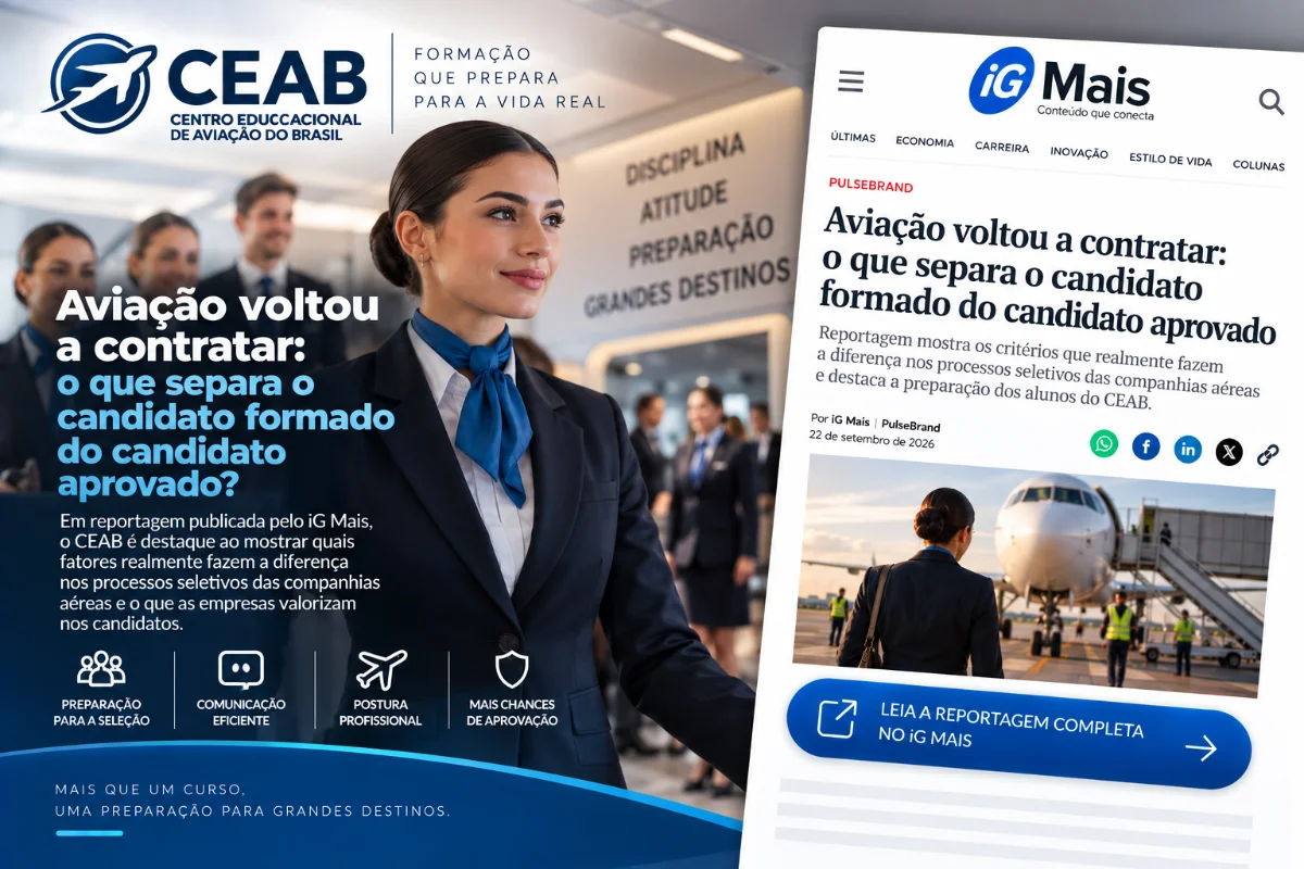 Aviação voltou a contratar: o que separa o candidato formado do candidato aprovado