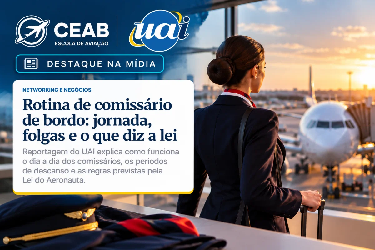 Rotina de comissário de bordo: jornada, folgas e o que diz a lei