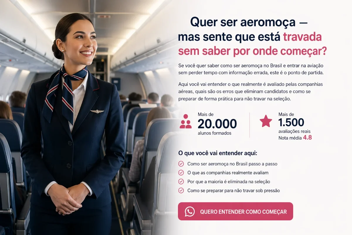Como Ser Aeromoça: requisitos, curso e seleção