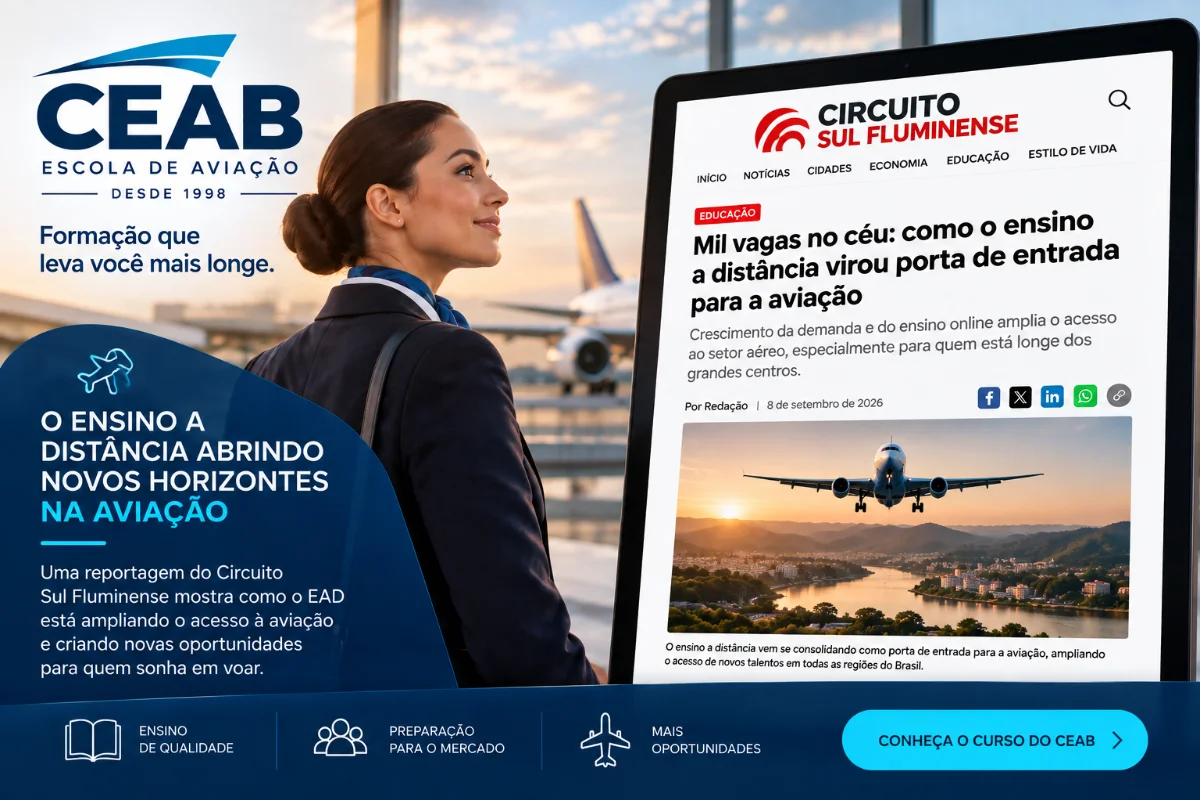 Mil vagas no céu: como o ensino a distância virou porta de entrada para a aviação