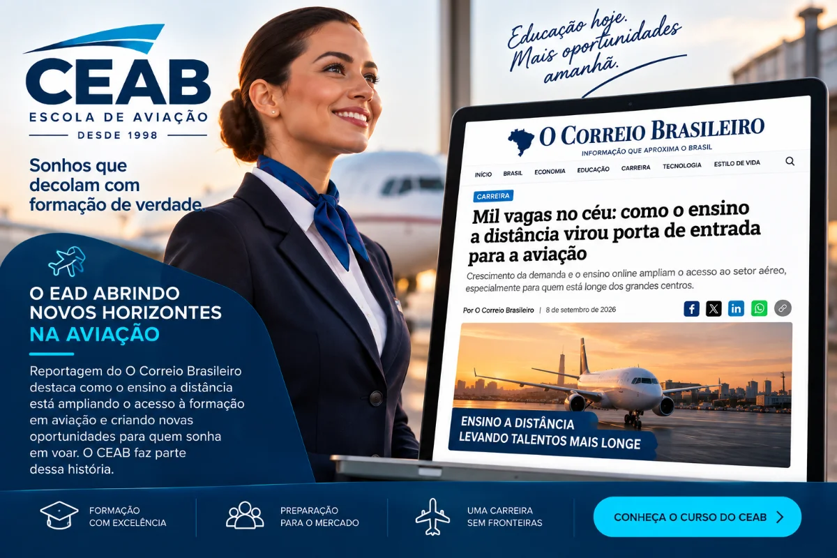 Mil vagas no céu: como o ensino a distância virou porta de entrada para a aviação