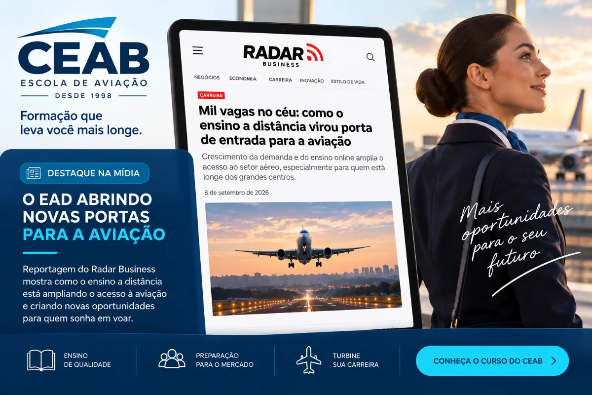Mil vagas no céu: como o ensino a distância virou porta de entrada para a aviação