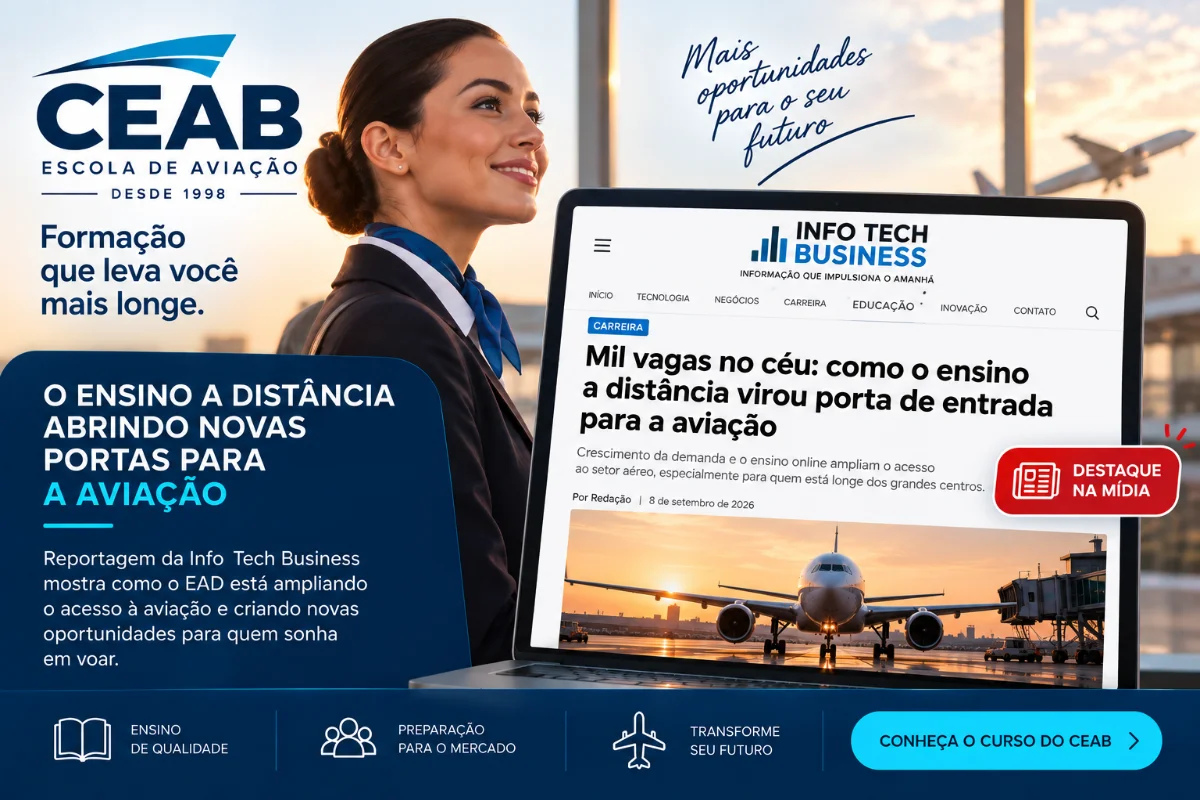 Mil vagas no céu: como o ensino a distância virou porta de entrada para a aviação