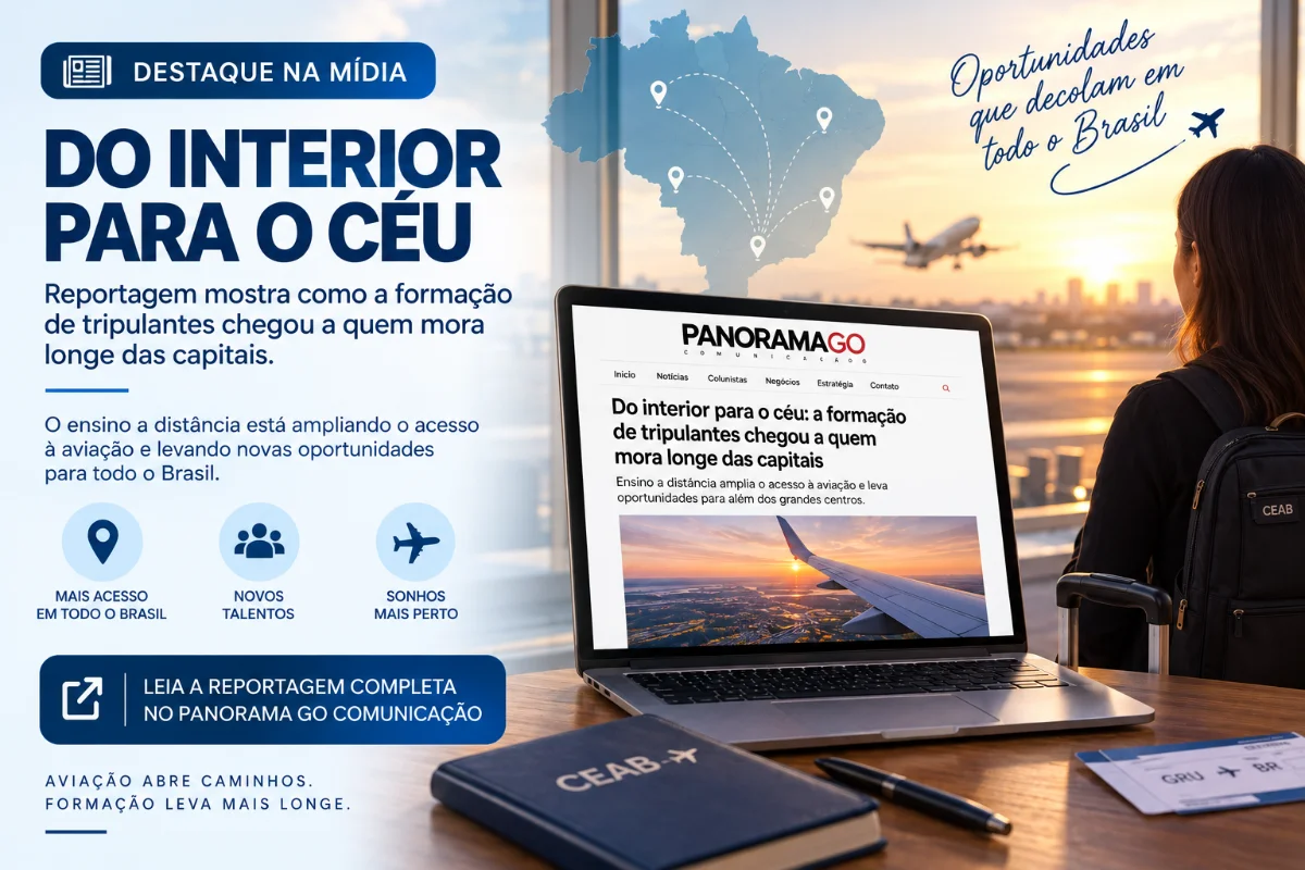 Do interior para o céu: a formação de tripulantes chegou a quem mora longe das capitais