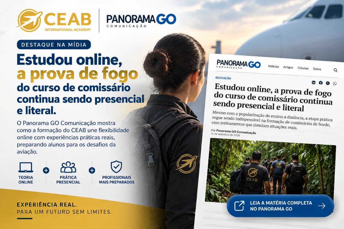 Estudou online? A prova de fogo do curso de comissário continua sendo presencial (e literal)