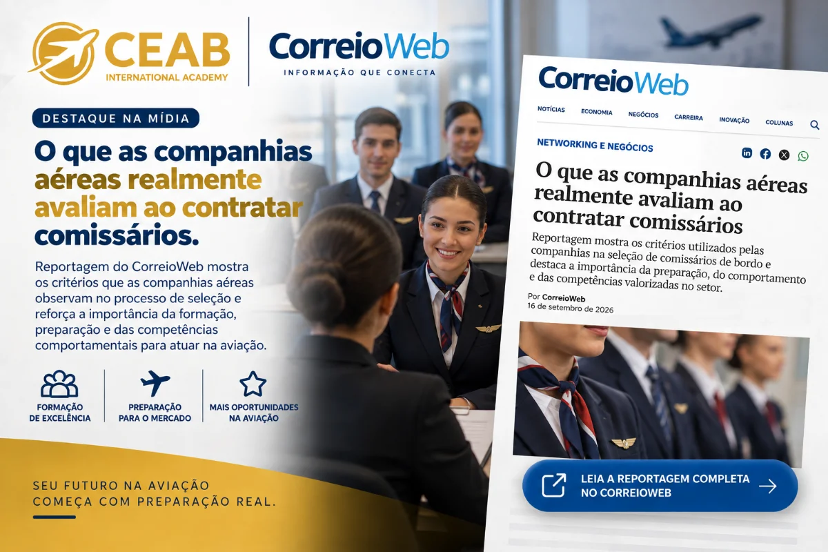 O que as companhias aéreas realmente avaliam ao contratar comissários